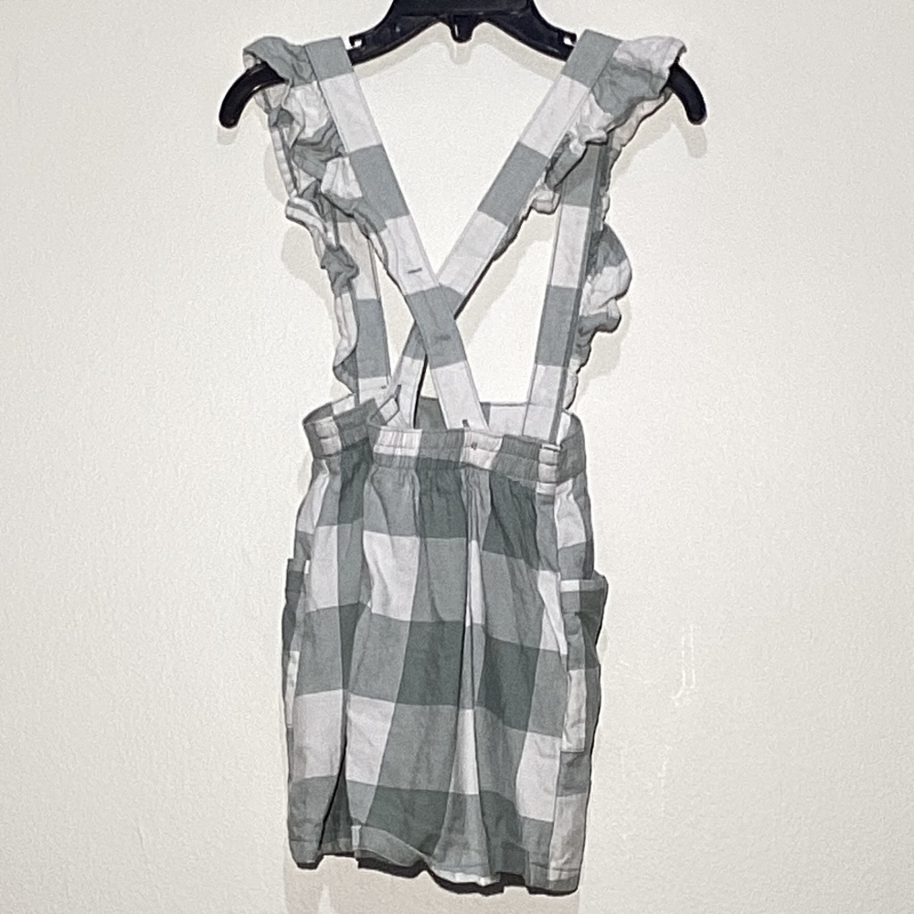 Wonder Nation Green and White Checkered Dress